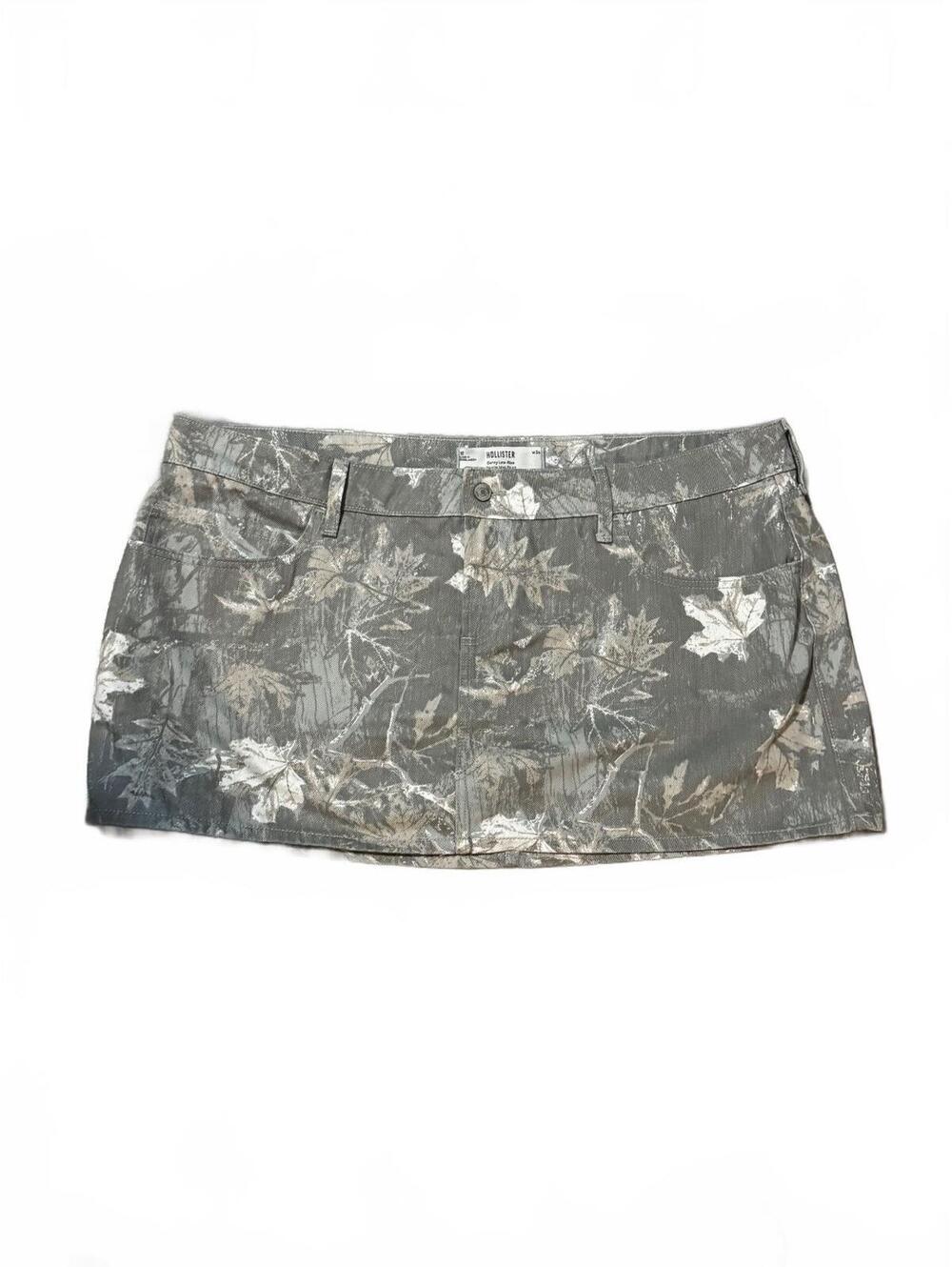 Hollister Curvy Low-Rise Denim Mini Skirt Size 18 W34